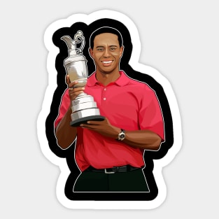 Tiger Woods Got Throphy Jug Sticker